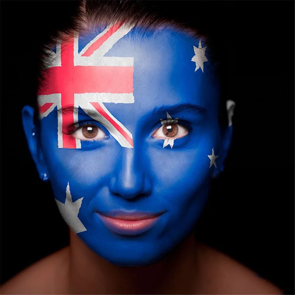 Aussie Face Paint Set 3 Colours (Red, White, Blue) - Party Owls
