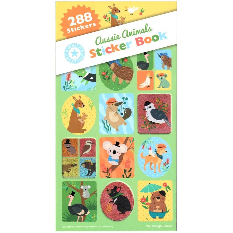Australia Animals Sticker Book 288pk (12 Sheets) - Party Owls