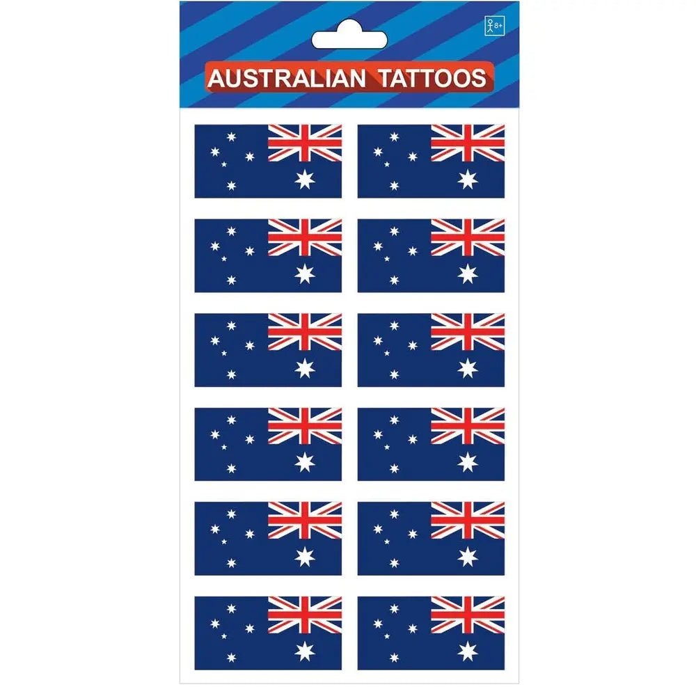 Australian Fake Tattoos Assorted (1 Sheet) Australia Day - Party Owls