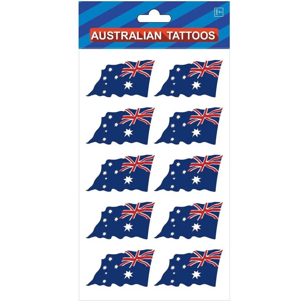 Australian Fake Tattoos Assorted (1 Sheet) Australia Day - Party Owls