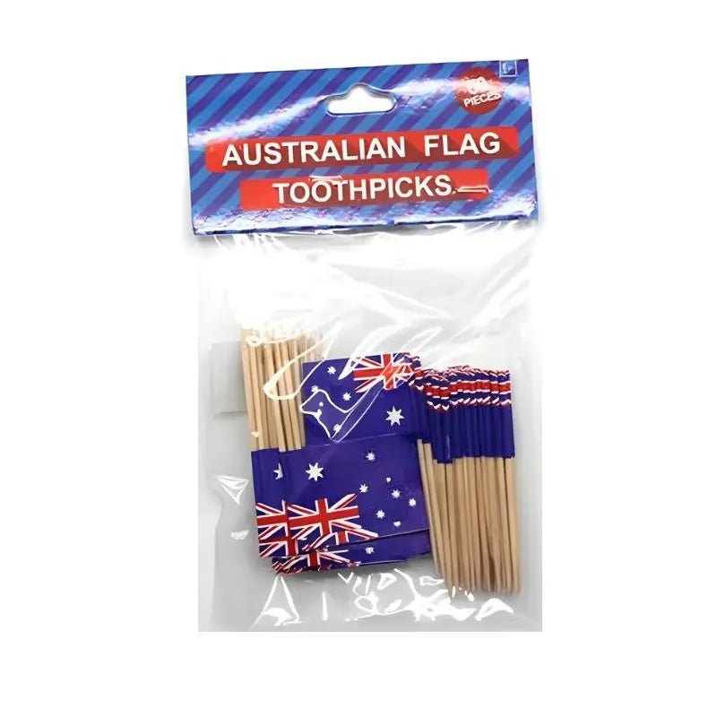 Australian Flag Toothpicks 50pcs Australia Day Picks - Party Owls