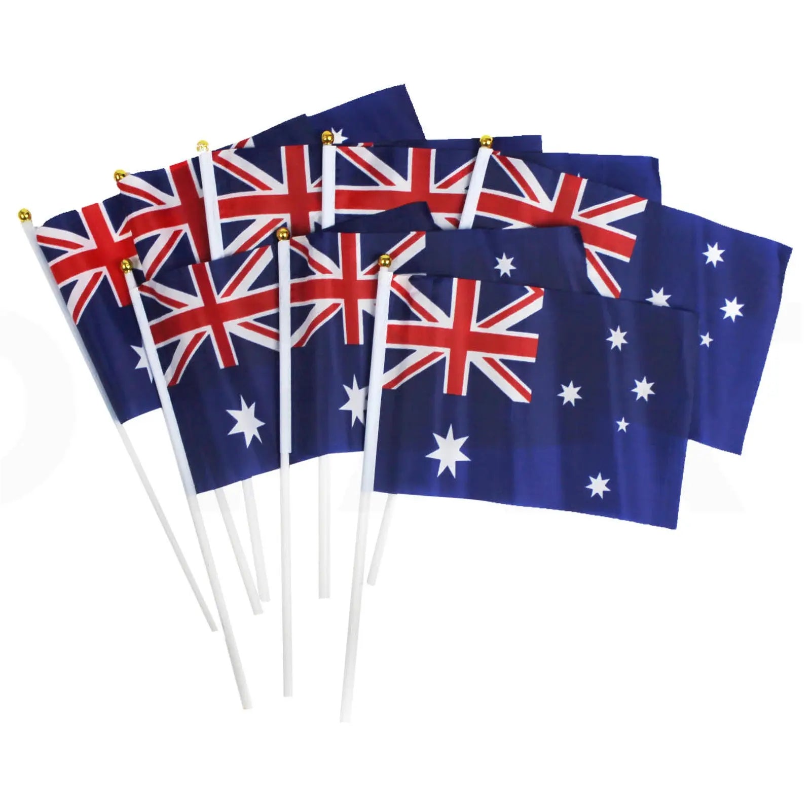 Australian Hand Flags 8pcs 21cm x 14cm - Party Owls