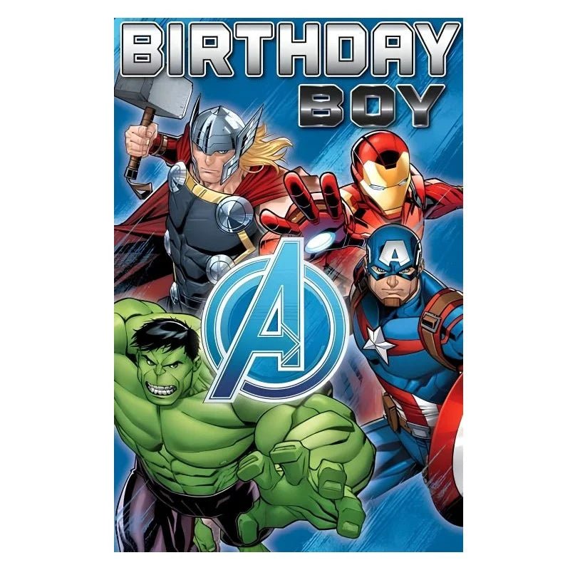 Avengers Birthday Card 11.5cm x 18cm With Blue Envelope - Party Owls