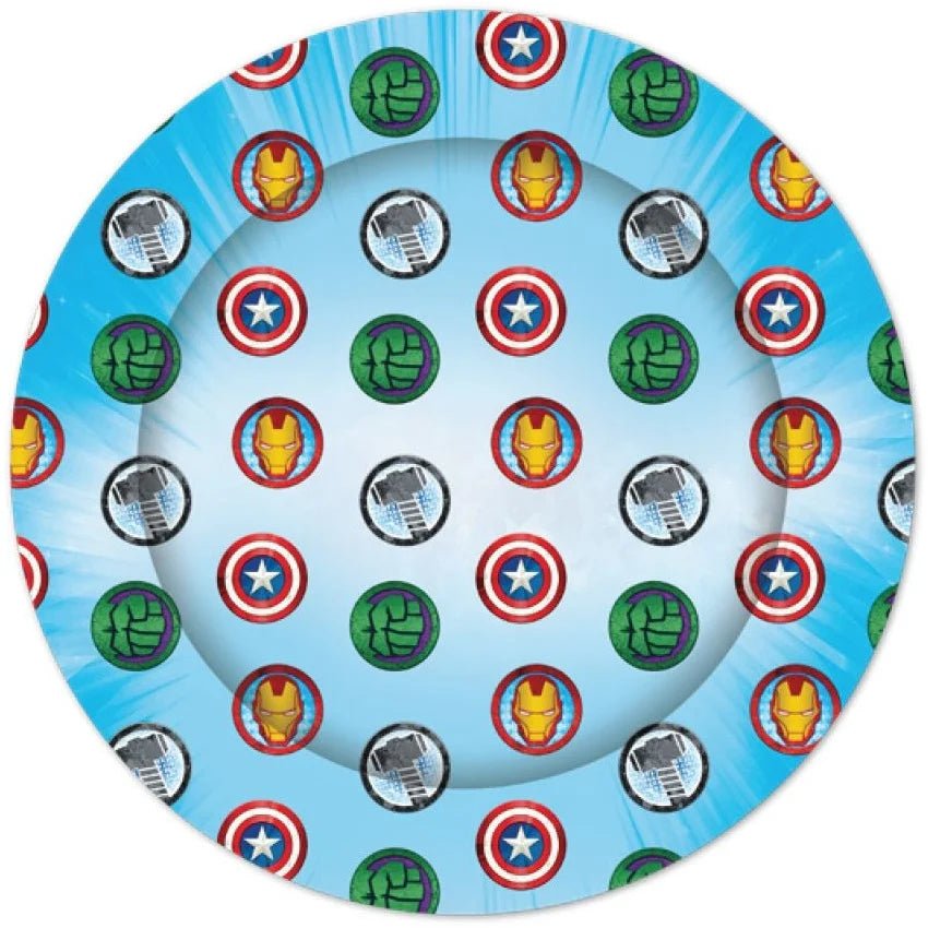 Avengers Large Paper Plates 23cm (9") 8pcs - Party Owls