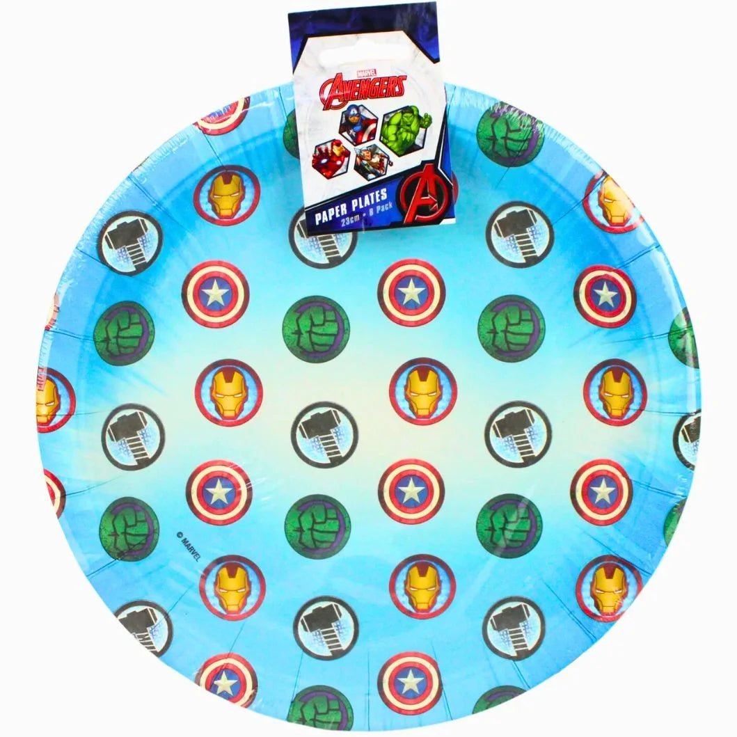 Avengers Large Paper Plates 23cm (9") 8pcs - Party Owls
