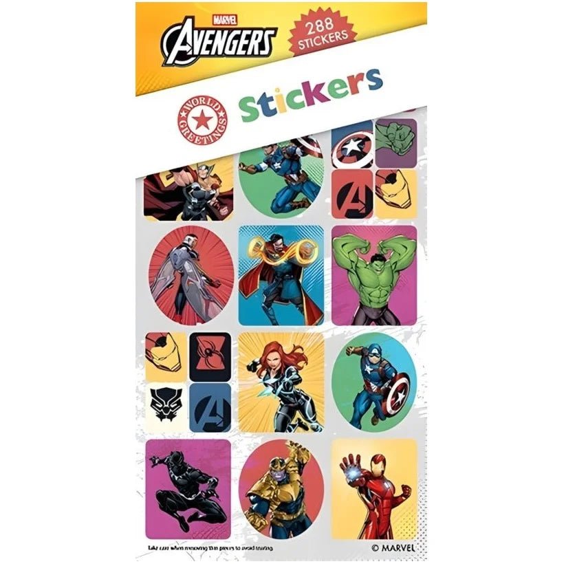Avengers Sticker Book 288pcs (12 Sheets) - Party Owls