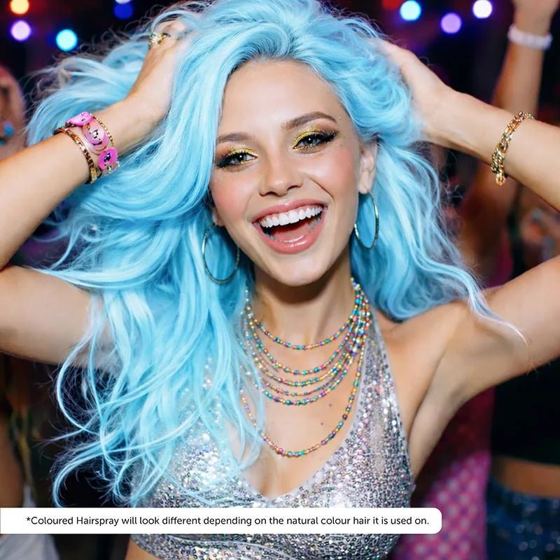 Baby Blue Colour Hair Spray 125ml Temporary Coloured Hairspray - Party Owls