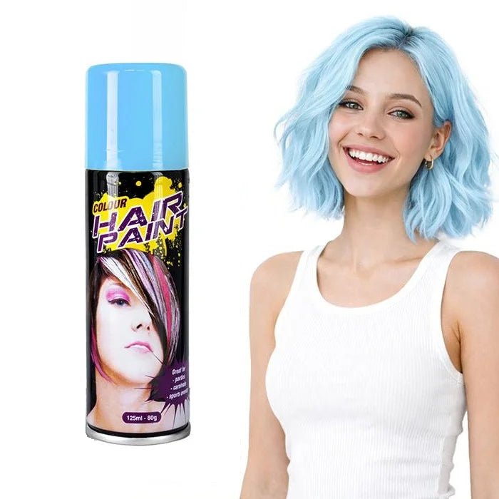 Baby Blue Colour Hair Spray 125ml Temporary Coloured Hairspray - Party Owls