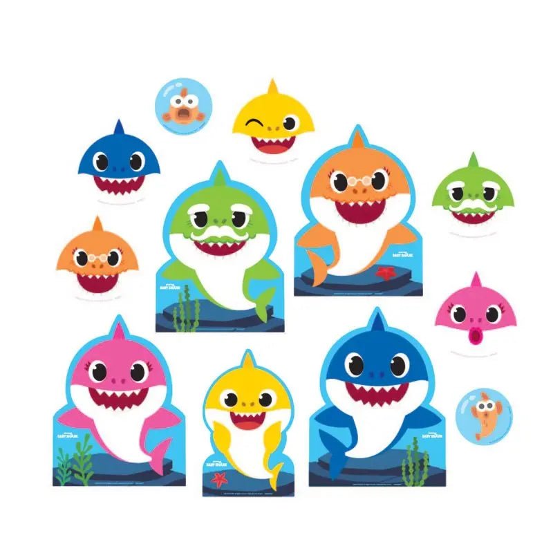 Baby Shark Cutouts 12pk Party Decorations - Party Owls