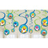 Baby Shark Spiral Swirl Hanging Decorations 12pk - Party Owls