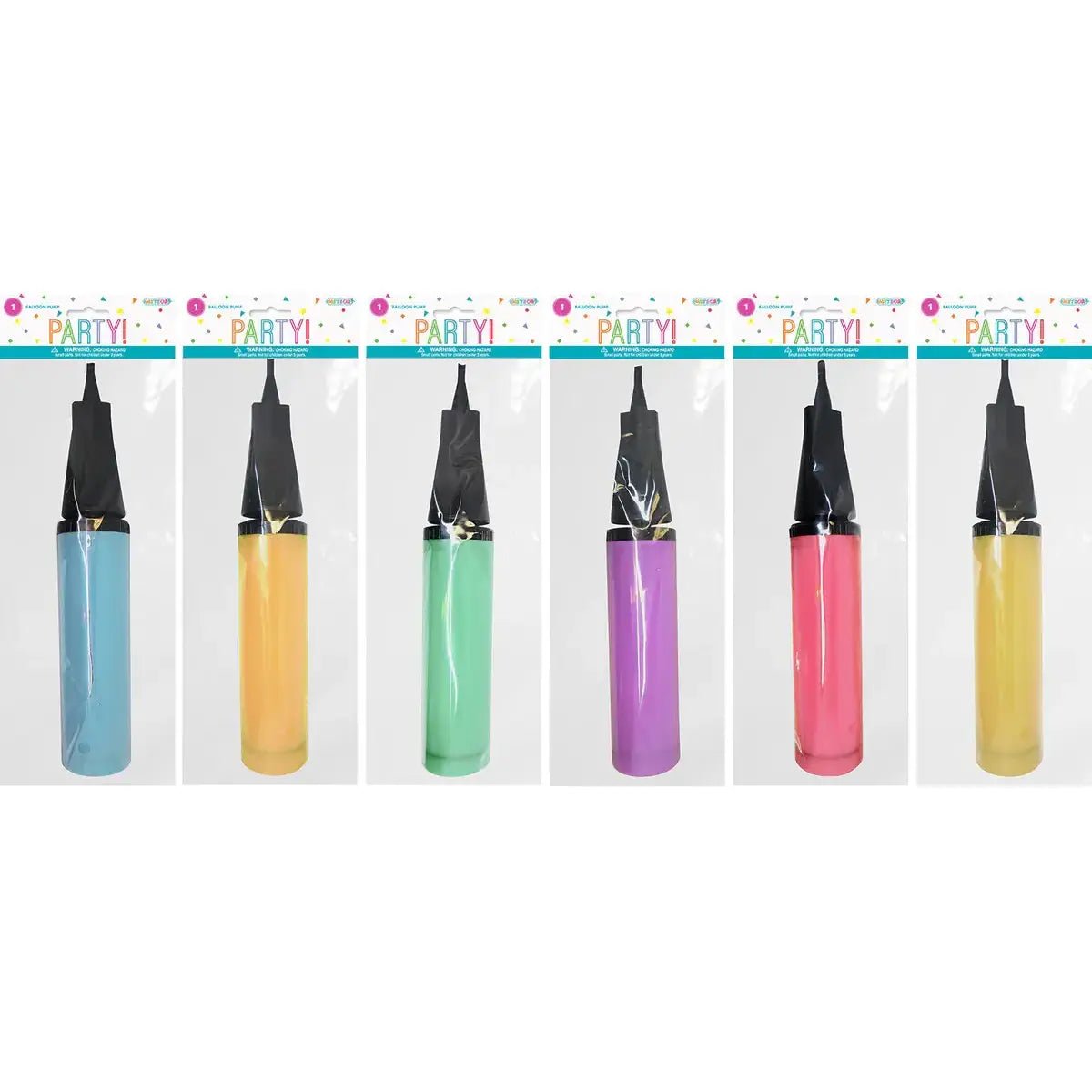 Balloon Pump 1pc Assorted Colours - Party Owls