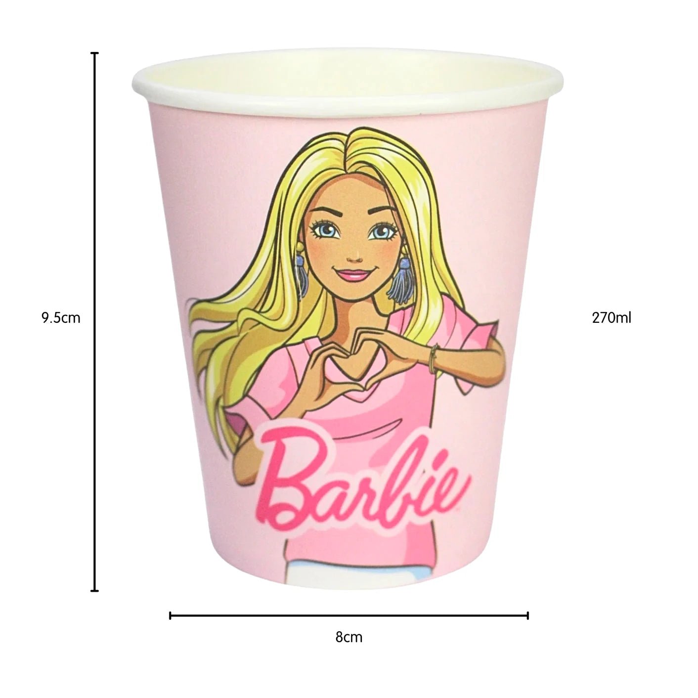Barbie Paper Cups 8pcs - Party Owls