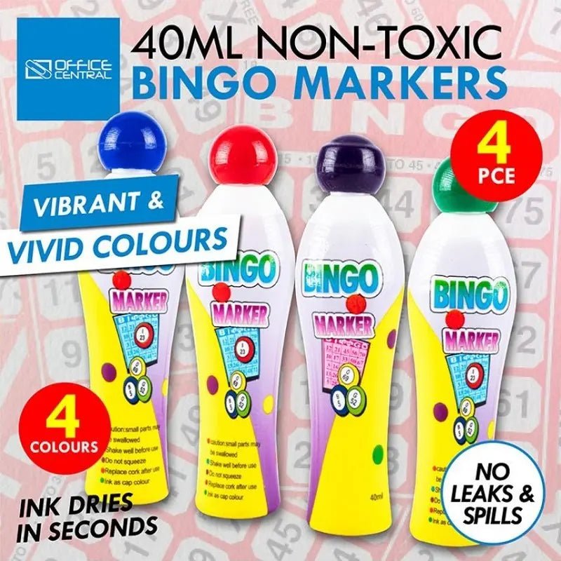 Bingo Markers 4pk Bingo Games Non Toxic Quick Drying - Party Owls