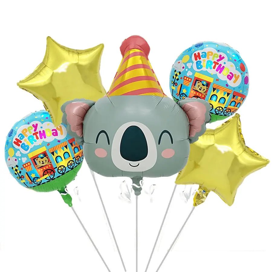 Birthday Koala Foil Balloon Bouquet 5pk - Party Owls