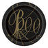 Black & Gold Spider Web Small Paper Plates 18cm (7") 8pk Halloween - Party Owls