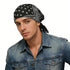 Black Paisley Bandana Head Wrap Neck Scarf Mask - Party Owls