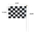 Black & White Checkered Hand Flags 8pcs 21cm x 14cm - Party Owls