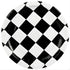 Black & White Checkered Large Paper Plates 23cm (9") 10pcs - Party Owls