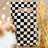 Black & White Checkered Plastic Party Bags 10pk - Party Owls