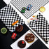 Black & White Checkered Plastic Party Bags 10pk - Party Owls