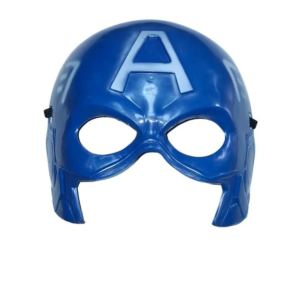Blue Captain Hero Plastic Mask - Party Owls