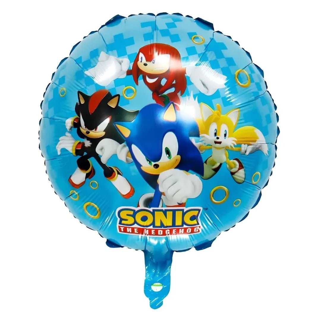 Blue Cartoon Hedgehog Foil Balloon 45cm (18") - Party Owls