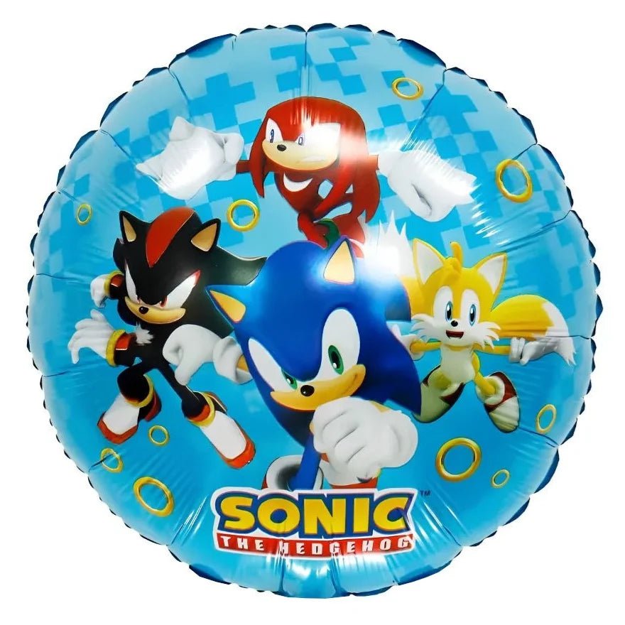 Blue Cartoon Hedgehog Foil Balloon 45cm (18") - Party Owls