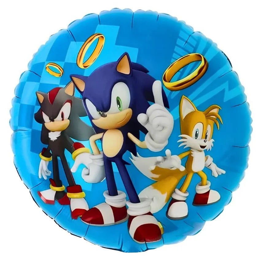Blue Cartoon Hedgehog Foil Balloon 45cm (18") - Party Owls