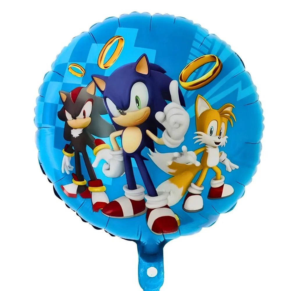 Blue Cartoon Hedgehog Foil Balloon 45cm (18") - Party Owls
