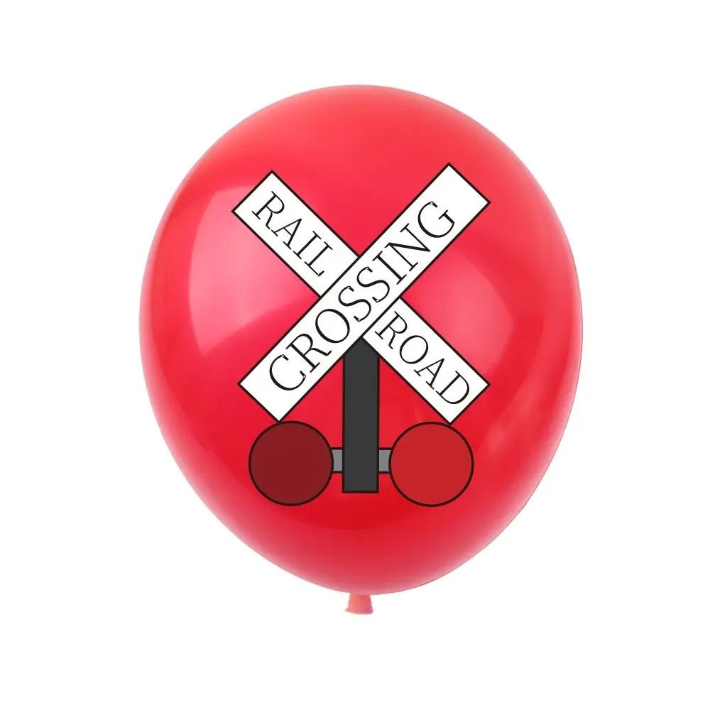 Blue Cartoon Tank Engine Latex Balloons 30cm (12") 12pcs - Party Owls