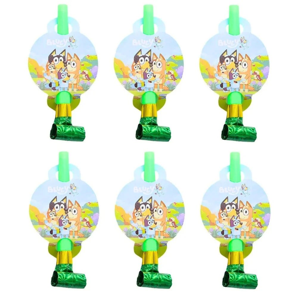 Blue Heeler Puppy Blowouts 6pcs Party Favours - Party Owls