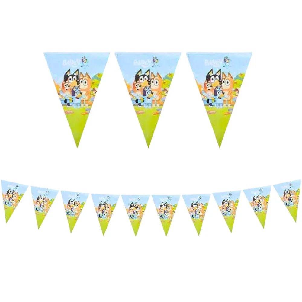 Blue Heeler Puppy Bunting Flags 10pcs - Party Owls