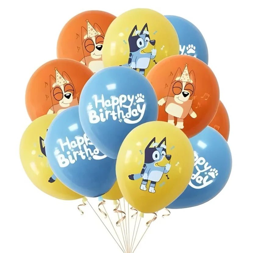 Blue Heeler Puppy Latex Balloons 30cm (12") 18pcs - Party Owls