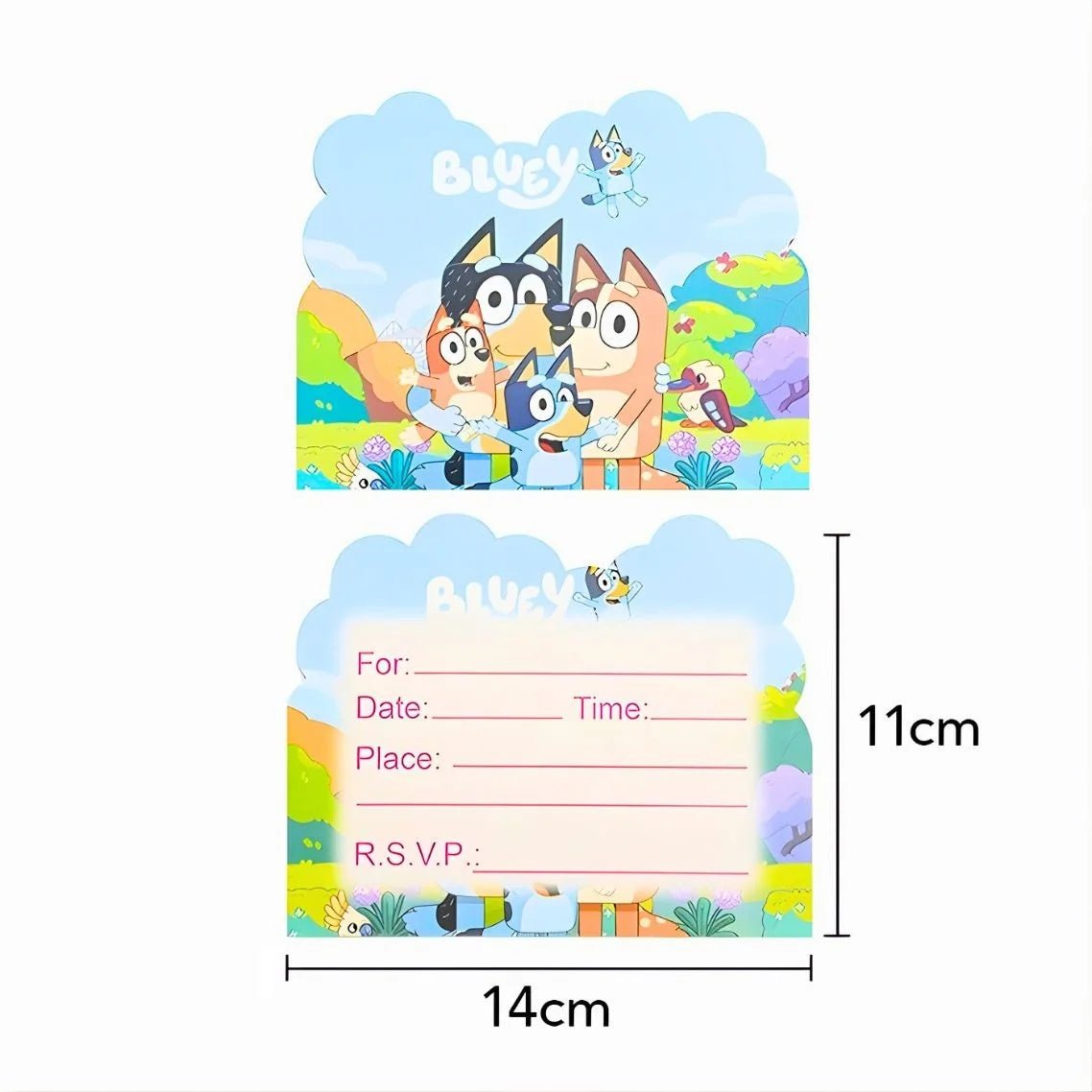 Blue Heeler Puppy Party Invitations 10pcs - Party Owls