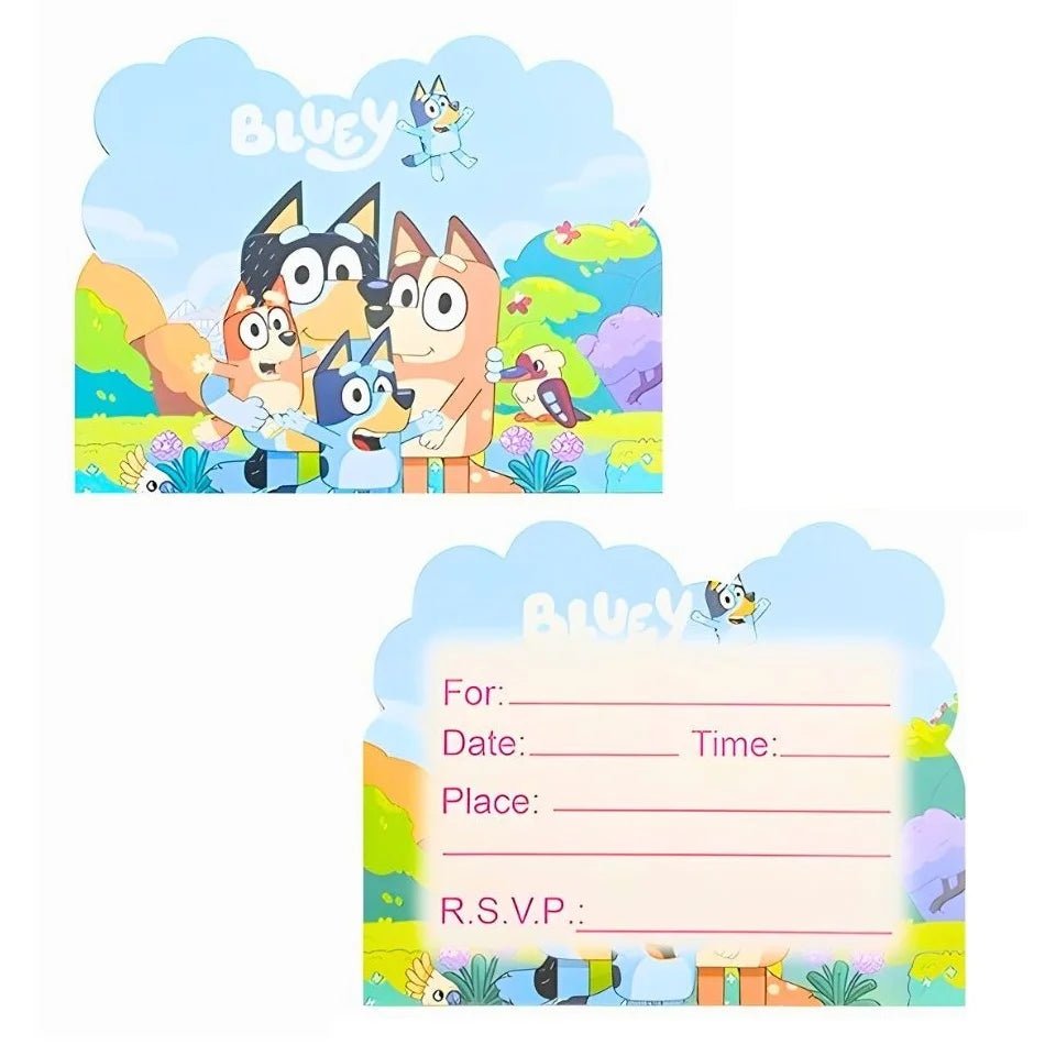 Blue Heeler Puppy Party Invitations 10pcs - Party Owls