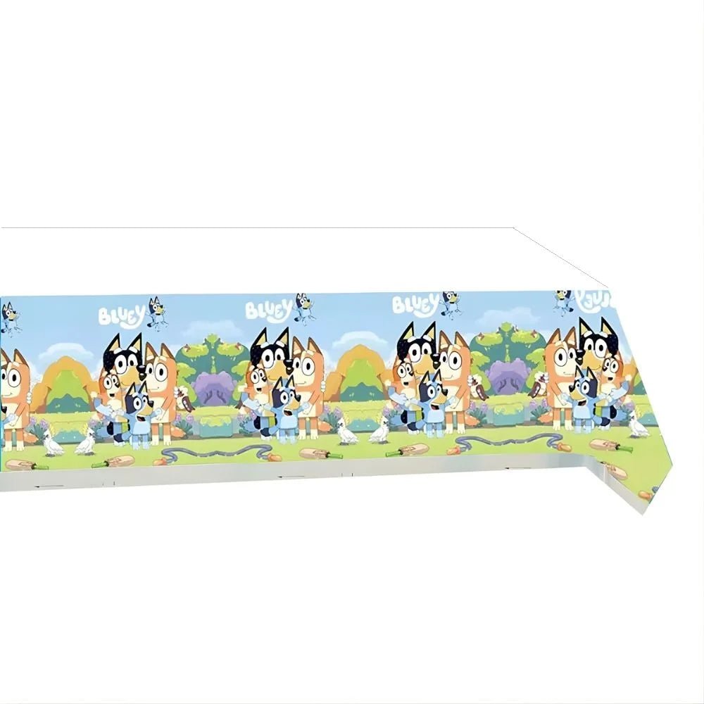 Blue Heeler Puppy Plastic Table Cover 180cm x 108cm - Party Owls
