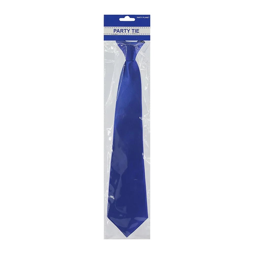 Blue Satin Party Tie - Party Owls