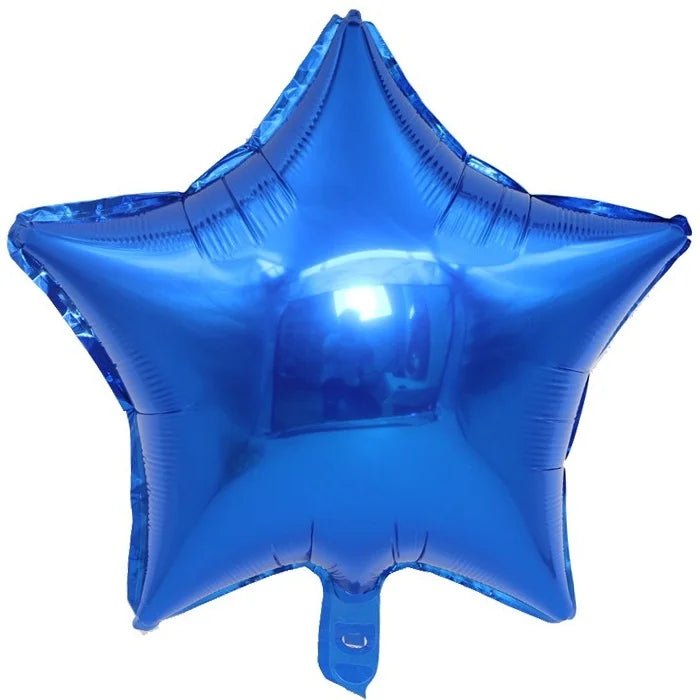 Blue Star Shape Foil Balloon 45cm (18") - Party Owls