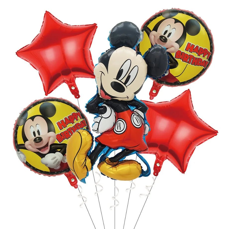 Boy Cartoon Mouse Balloon Bouquet 5pcs - Party Owls