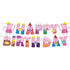 Cartoon Pig Paper Bunting Flags 15pcs Happy Birthday - Party Owls