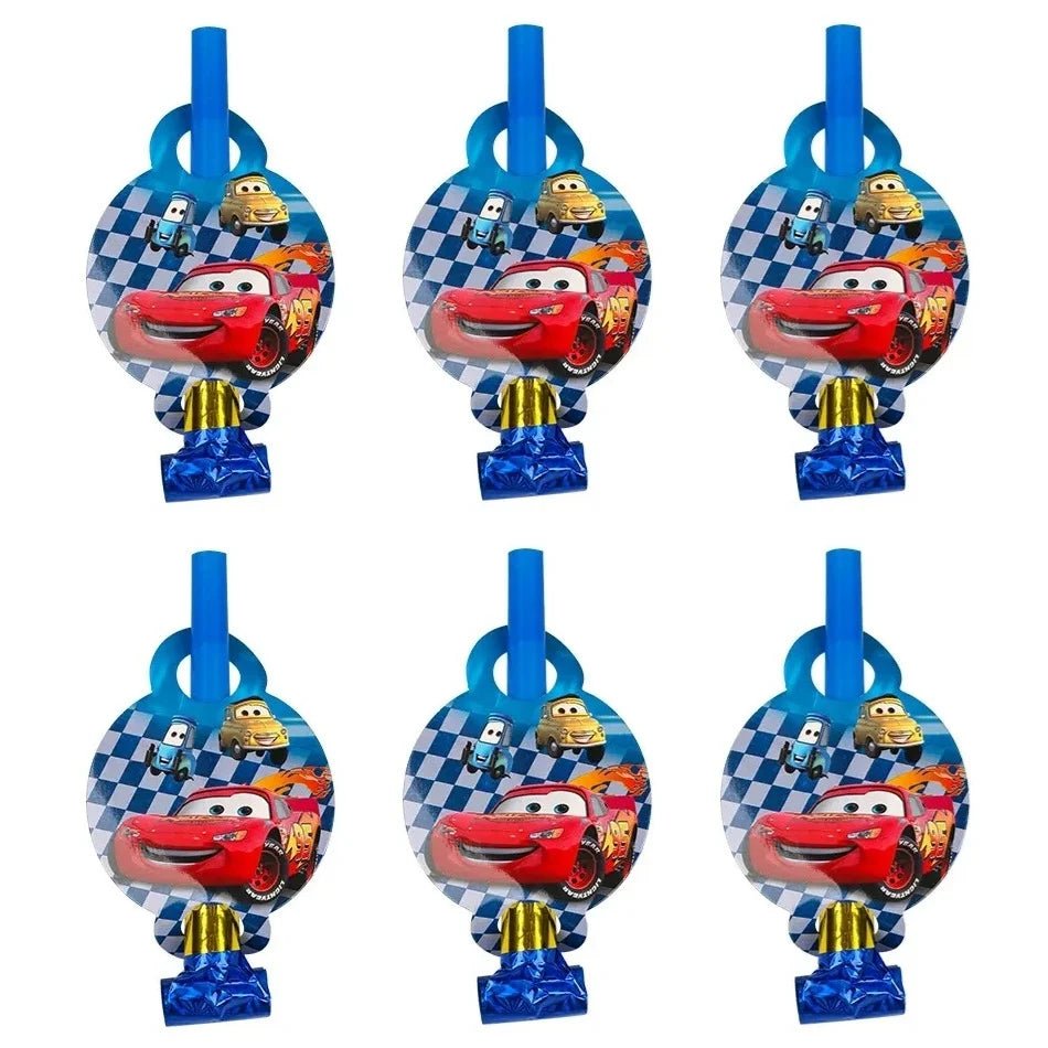 Cartoon Racing Cars Blowouts 6pcs Party Favours - Party Owls