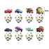 Cartoon Racing Cars Cake Topper & Cupcake Toppers 25pcs - Party Owls