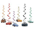 Cartoon Racing Cars Hanging Swirl Decorations 6pcs - Party Owls