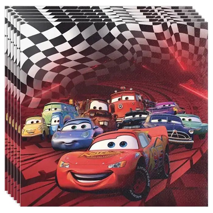 Cartoon Racing Cars Lunch Napkins 20pcs - Party Owls