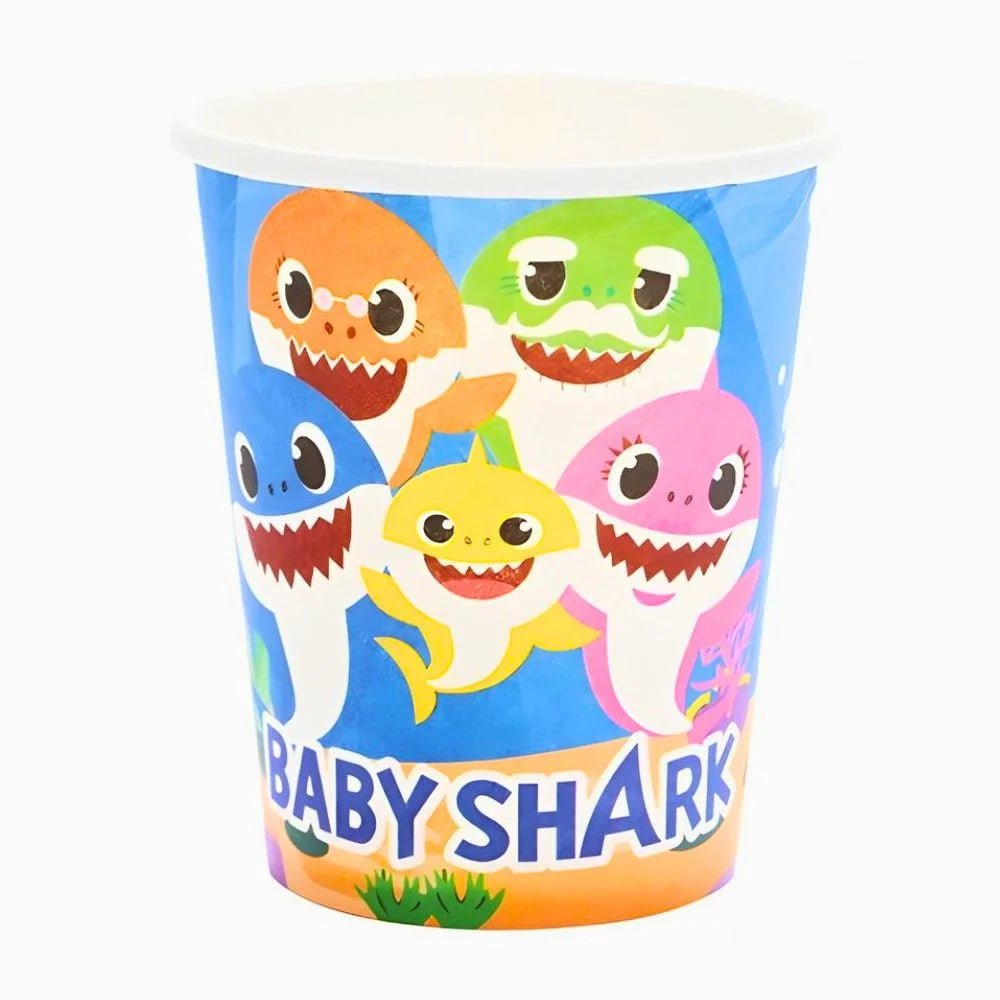 Cartoon Sharks Paper Cups 10pcs - Party Owls