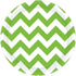 Chevron Lime Green Small Round Paper Plates 17cm (7") 8pk - Party Owls