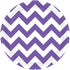 Chevron Purple Small Round Paper Plates 17cm (7") 8pk - Party Owls