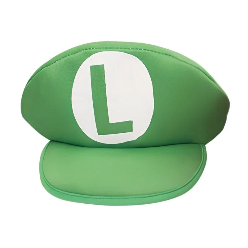 Children Green L Plumber Hat With Moustache - Party Owls