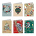 Christmas Cards 30pcs (115 x 170mm) w/Envelopes Textured Foil Cute Koala Kookaburra Cockatoo - Party Owls