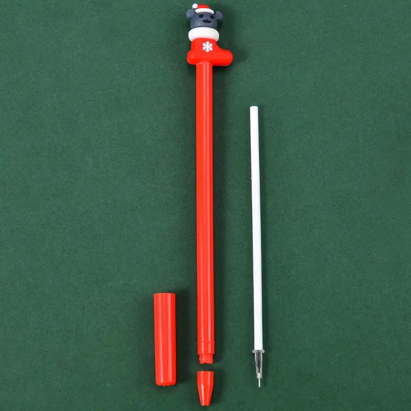 Christmas Gel Pens 10pcs Assorted Colours & Designs - Party Owls